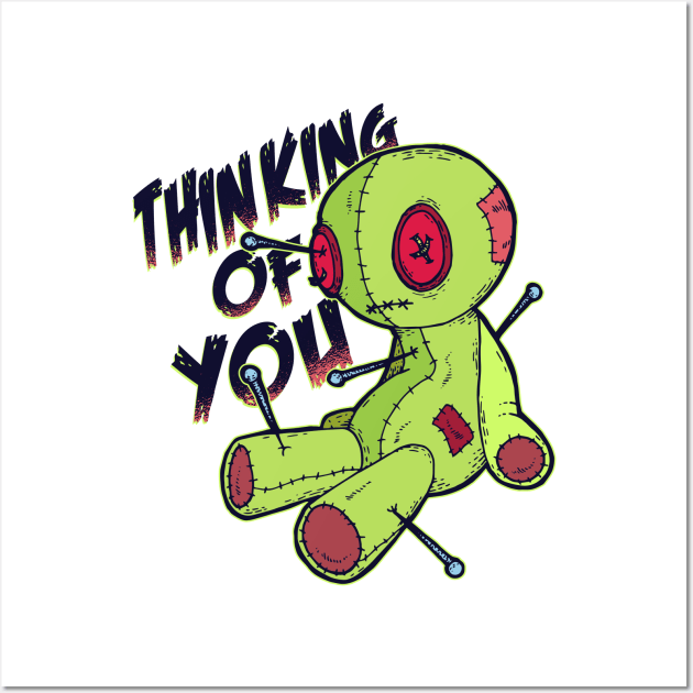 Voodoo Doll Thinking of you Wall Art by madeinchorley